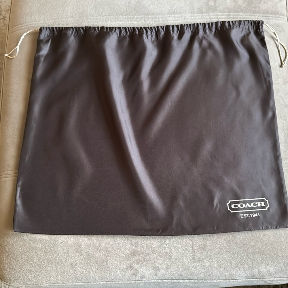 Large Coack Brown Silky Boot/Purse Dust Bag